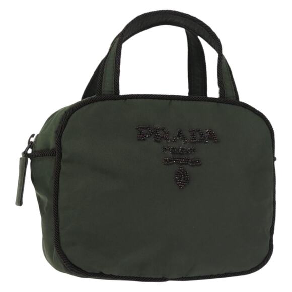 PRADA Hand Bag Nylon Khaki - Picture 1 of 9